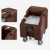 Thumbnail image #4 for Cambro SlidingLid™ Slant Top Mobile Ice Caddy, 100 lb. Capacity, Dark Brown