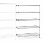 Thumbnail image #3 for Metro Super Erecta 5AN567C Add-On Chrome Wire Shelving Unit, 60W x 24D x 74H, 5 Shelves