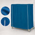 Thumbnail image #3 for Metro 60 x 24 x 74 Inch Mariner Blue Uncoated Nylon Queen Mary & Banquet Cart Cover with Velcro Fastener