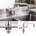 Thumbnail image #3 for BK Resources OptiFlow Heavy Duty Deck Mount Dual Valve Pantry Faucet with 16-Inch Swing Spout