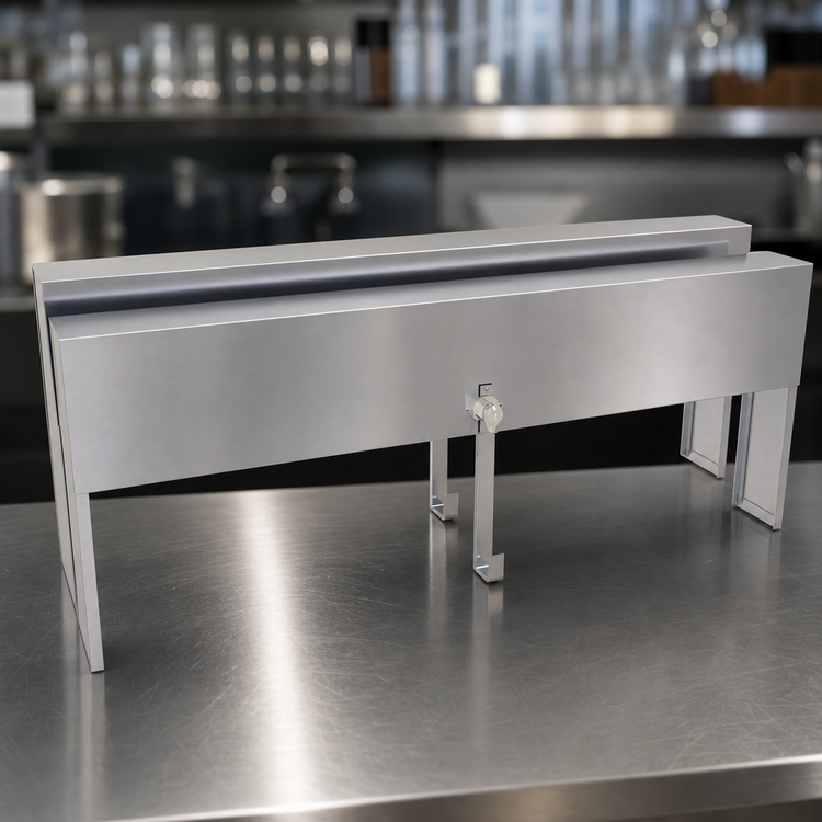 Product image #3 for Glastender DSRC-34 34-Inch Double Speed Rail Locking Cover, Stainless Steel