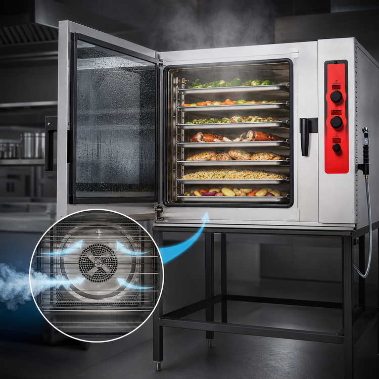 Product image #4 for Vulcan ABC Series 7-Level Full-Size Gas Boilerless Combi Oven Steamer, Natural Gas