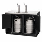 Thumbnail image #3 for Everest Refrigeration EBD2 Two-Section Direct Draw Keg Refrigerator, Flat Top, 2 Half-Barrel Keg Capacity, Dual Towers, Black