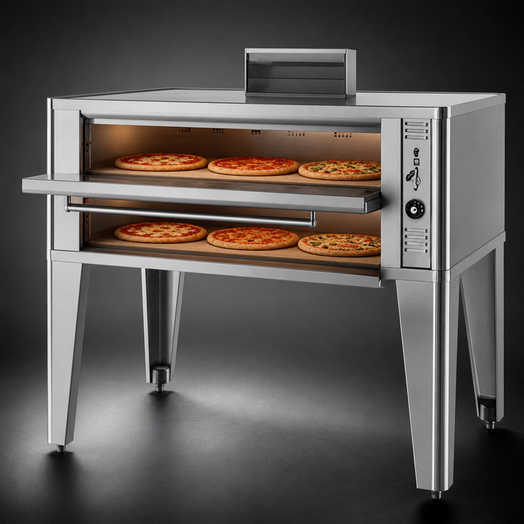 Product image #3 for Blodgett 961P DOUBLE Double-Deck Gas Pizza Oven with 42 x 32-Inch Deck Interiors