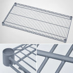 Thumbnail image #3 for Quantum 2472GY 72" W x 24" D Gray Epoxy Antimicrobial Wire Shelf, 600–800 lb. Capacity