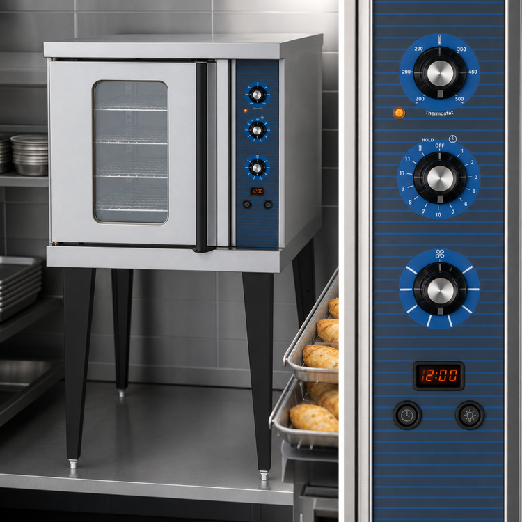 Product image #3 for Duke 59-E3XX Half-Size Electric Convection Oven with Solid State Controls
