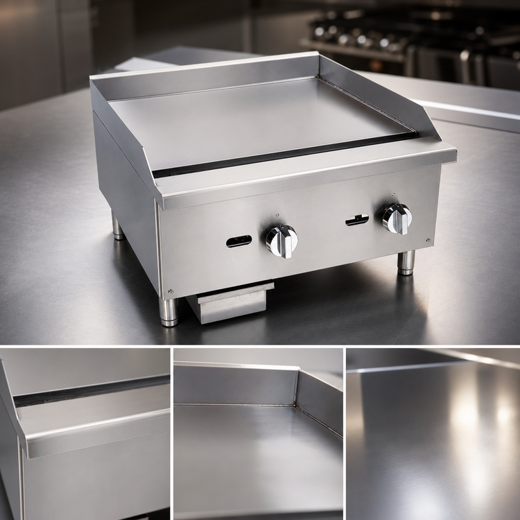 Product image #3 for Comstock-Castle CCEGG24 24-Inch Countertop Gas Griddle, Manual Controls, 60,000 BTU