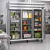 Thumbnail image #4 for Howard-McCray SR Series Three-Section Reach-In Refrigerator, 75 Cu. Ft., Self-Contained, Stainless Steel