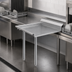 Thumbnail image #3 for Straight Clean Dishtable with 9-Inch Backsplash, 16/304 Stainless Steel Top, 62 x 30 Inch