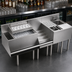 Thumbnail image #3 for Krowne Royal Series 72 Inch Stainless Steel Underbar Workstation with 24 Inch Ice Bin, 10-Circuit Cold Plate and Dump Sink