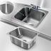 Thumbnail image #3 for Advance Tabco 1-Compartment Drop-In Sink with Faucet and Basket Drain, 20 x 16 x 12 Inch Deep Drawn Bowl, 304 Stainless Steel