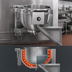 Thumbnail image #3 for Legion TWSWT-20 20-Gallon Full-Jacketed Direct Steam Tilting Wall-Mounted Kettle with 304 Stainless Steel Liner
