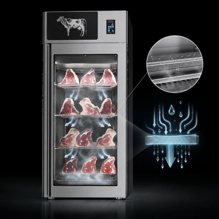 Product image #3 for Trento Stagionello Dry Age 3.0 900 Liter 4-Glass View Dry Aging Cabinet with Humidity Management