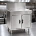 Thumbnail image #3 for Spec-Bar 36 Inch W x 24 Inch D 304 Stainless Steel Closed Base Workboard Cabinet with Hinged Doors and Locks
