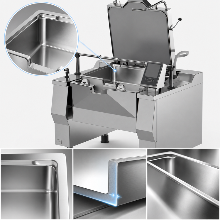 Product image #3 for Betterpan UDBRE029ACV1 29 Gallon Electric Tilting Skillet Pressure Braising Pan