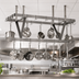 Thumbnail image #3 for Eagle Group CM144PR Ceiling-Mounted Triple-Bar Stainless Steel Pot Rack, 136 Inches Wide