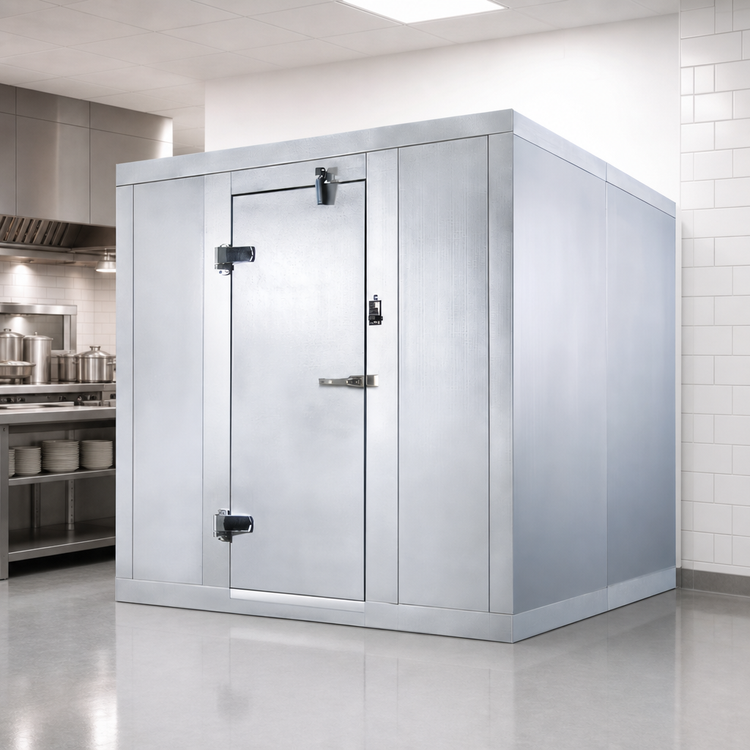 Product image #3 for AmeriKooler Quick Ship Indoor Walk-In Cooler, 6' x 6' x 7'-7" H, With Aluminum Floor and Remote R-448A Refrigeration