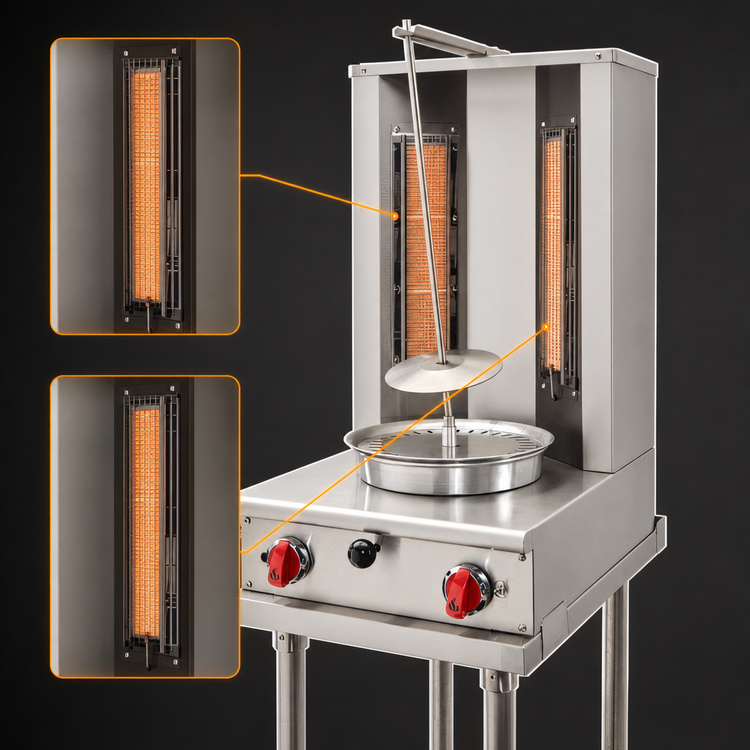Product image #3 for American Range AVB-2 Countertop Gas Vertical Broiler with 2 Burners, 65 lb. Capacity