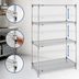 Thumbnail image #3 for Metro Super Erecta Super Adjustable 4-Shelf Chrome-Plated Wire Shelving Starter Unit, 24 Inches W x 18 Inches D x 63 Inches H