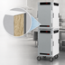 Thumbnail image #4 for Metro HotBlox Narrow 16-Pan Dual Cavity Mobile Insulated Holding Cabinet, Digital Touchscreen, Solid Doors