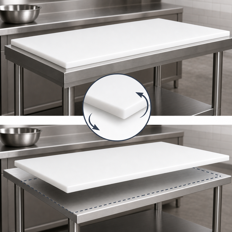 Product image #3 for John Boos 48-Inch x 30-Inch x 1-Inch Reversible Poly Work Table Replacement Top