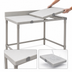 Thumbnail image #3 for Eagle Group 36 Inch x 30 Inch Poly Top Cutting Table with Removable Polymer Top Pieces, 4-1/2 Inch Backsplash, and Stainless Steel Tubular Base