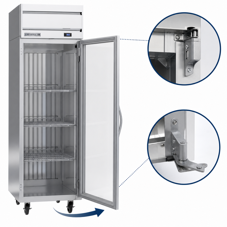 Product image #3 for Beverage-Air Horizon Series One-Section Right-Hand Hinged Glass Door Reach-In Refrigerator, Top-Mount, 22.28 Cu. Ft.