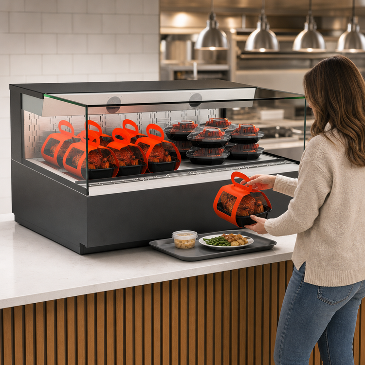 Product image #3 for Reveal Heated Self-Service Countertop Hot Food Display Case, 47-3/4" W x 33" D x 32-7/8" H