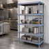 Thumbnail image #3 for Millenia 36-Inch Wide x 18-Inch Deep x 86-Inch High Gray Polymer Shelving Unit with 4 Solid Shelves