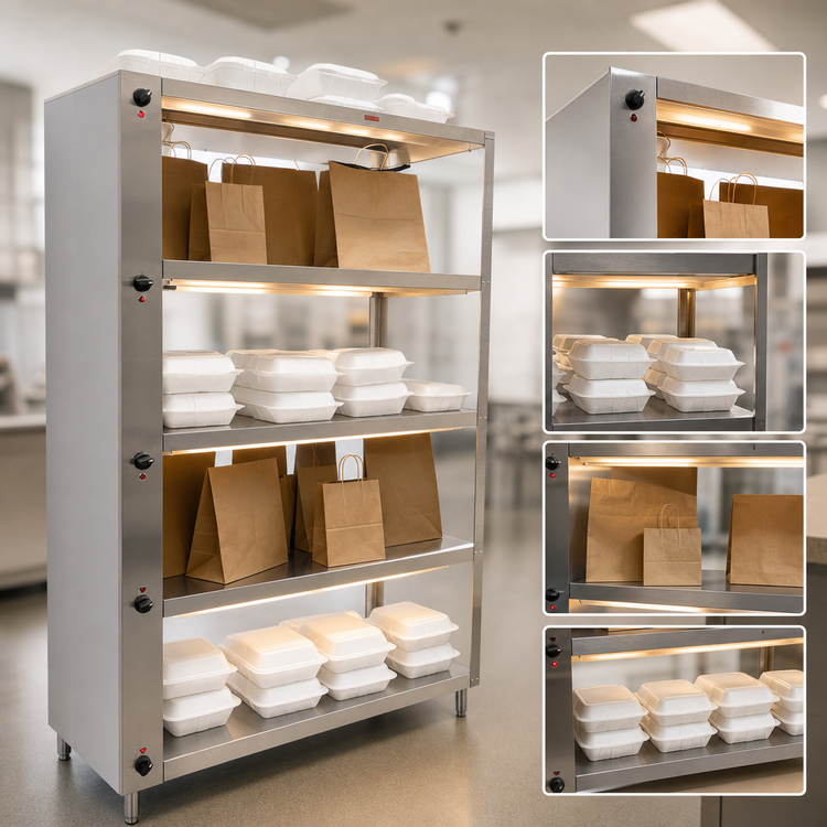 Product image #3 for Nemco 6302-5 Electric To-Go Shelf with 5 Heated Shelves