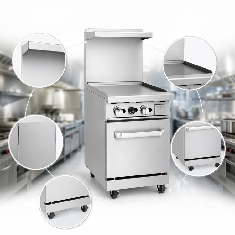 Product image #3 for CookRite 24-Inch Natural Gas Range with Griddle Top and Space Saver Oven