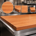 Thumbnail image #3 for John Boos Boos Block American Cherry Edge Grain Kitchen Countertop, 132 x 42 x 3-Inch, Varnique Finish