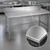Thumbnail image #3 for Spec-Master 72 Inch x 36 Inch Stainless Steel Work Table with 4-1/2 Inch Backsplash and Tubular Base