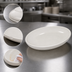 Thumbnail image #3 for Stadia® 8-1/2-Inch Greige Deep Oblong Melamine Pasta Plate