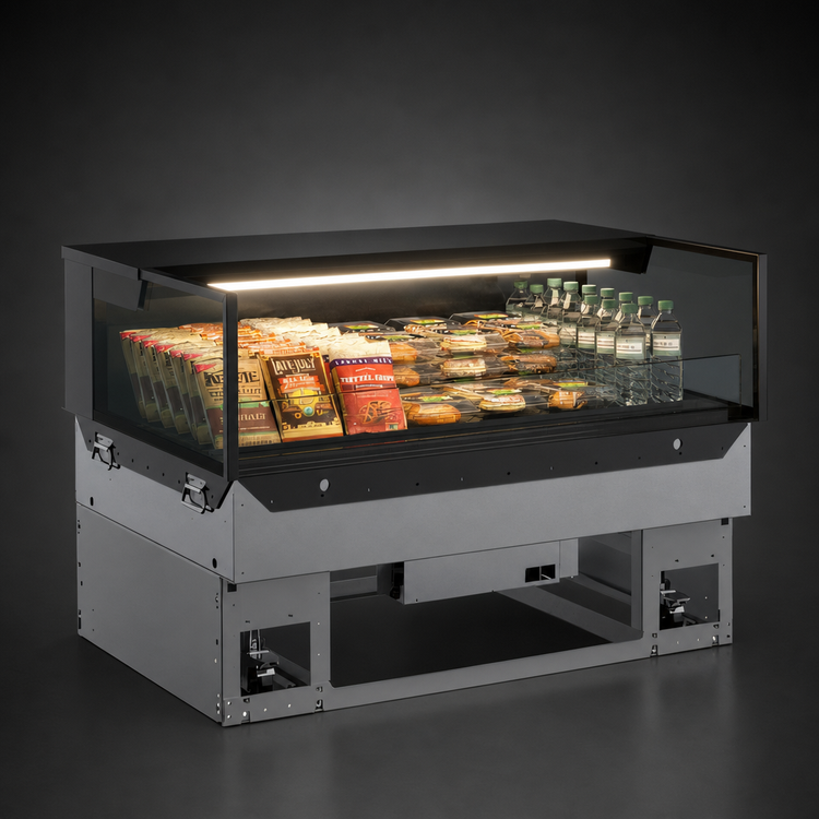 Product image #3 for Structural Concepts Reveal Self-Service Non-Refrigerated Slide-In Counter Display Case with LED Top Light