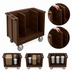 Thumbnail image #4 for Cambro Adjustable Tray and Dish Cart with Vinyl Cover, Dark Brown, 500 lb Capacity