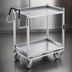 Thumbnail image #3 for Vollrath Heavy-Duty Stainless Steel Two-Shelf Bus Cart with Standard Lower Shelf, 650 lb Capacity