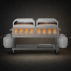 Thumbnail image #3 for Koolmore CGKIT6-P30P30 Mobile Propane Charbroiler with Dual 30-Inch Pizza Ovens and 8 Burners