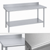 Thumbnail image #3 for Duke 60-Inch x 36-Inch 16-Gauge 400 Series Stainless Steel Work Table with 5-Inch Riser and Stainless Steel Undershelf