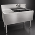 Thumbnail image #3 for Glastender Two-Compartment Stainless Steel Underbar Sink Unit with Left Drainboard, 36 x 19 Inches