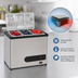 Thumbnail image #3 for Nemco 3-Section Cold Condiment Chiller with 3 x 1/9 Stainless Steel Pans and Clear Lids