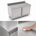 Thumbnail image #3 for John Boos Enclosed Work Table Cabinet Base with Hinged Doors, 48 x 30 Inches, 14-Gauge Stainless Steel Top, 5-Inch Backsplash
