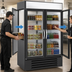 Thumbnail image #3 for Beverage-Air MarketMax Two-Section Pass-Thru Reach-In Refrigerated Merchandiser with Double-Pane Glass Front Doors and Solid Rear Doors, 48.05 Cu. Ft.