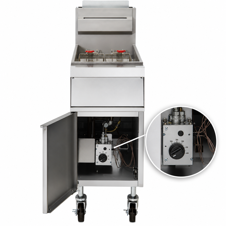 Product image #4 for Vulcan 1GR45M Free-Standing Gas Fryer, 15-1/2-Inch Wide, Millivolt Thermostat, 45-50 lb Capacity