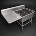 Thumbnail image #3 for John Boos Pro-Bowl 2-Compartment Platter Sink with 30