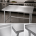 Thumbnail image #3 for John Boos Stallion 48-Inch W x 36-Inch D 16-Gauge 300-Series Stainless Steel Top Work Table with 1-1/2-Inch Rear Up-Turn