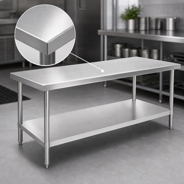 Product image #3 for Eagle Spec-Master Marine Series Stainless Steel Work Table with Adjustable Undershelf, 60 x 48 Inches