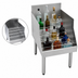 Thumbnail image #3 for CHOICE Freestanding 5-Step Underbar Liquor Steps with Bottle Retaining Rails, 12 x 24 Inches, Stainless Steel