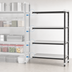 Thumbnail image #3 for Cambro Camshelving Elements XTRA 4-Shelf Solid Stationary Add-On Polymer Shelving Unit, 24 x 21 x 64 Inches, Speckled Gray