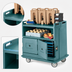 Thumbnail image #4 for Cambro Recessed-Top Beverage Service Cart with 2 Insulated Compartments, Slate Blue